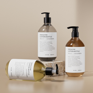 Vente en gros <span class=keywords><strong>1L</strong></span> Ambre Transparent PET Bouteille de <span class=keywords><strong>pompe</strong></span> en plastique <span class=keywords><strong>vide</strong></span> bouteille de shampoing en plastique écologique avec <span class=keywords><strong>pompe</strong></span> - Product Image 3