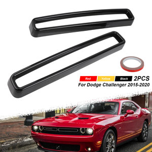 วงแหวนตกแต่งกระจังหน้า ABS สีดำ สำหรับ Dodge Challenger ปี 15-20 พร้อมเทป 3M - Product Image 5