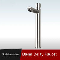 Accessoires de salle de bain en gros, robinet de lavabo à bouton-poussoir économiseur d'eau, arrêt automatique, fermeture automatique, temporisation, pour usage public