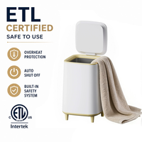 Chauffe-serviettes certifié ETL grande capacité 23L avec minuterie réglable et compartiment pour pastilles aromatiques pour salle de bain et spa