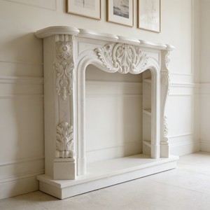 Cheminée d'Intérieur Style Europé<span class=keywords><strong>en</strong></span> <span class=keywords><strong>en</strong></span> <span class=keywords><strong>Pierre</strong></span> Coulée, Autoportante, <span class=keywords><strong>en</strong></span> Marbre et Bois, pour Chauffage Extérieur/Intérieur, Décorative, <span class=keywords><strong>Taille</strong></span> Personnalisée - Product Image 4