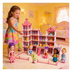 Juguete de Plástico para Armar, Casa de Muñecas, Villa, Casa de Juegos para Niños, Juego de Imitación, Mansión, Villa, Juguete de Cuentos TOYSRUNNER - Product Image 4