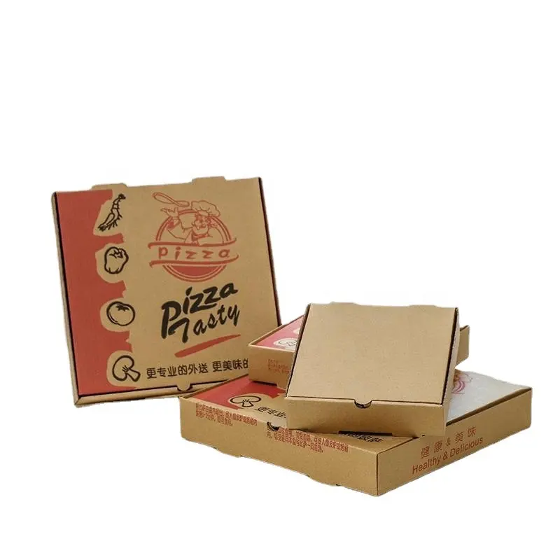 Groothandel Custom 3 6 9 16 18 28 32 36 Inch Gewicht Gegolfd Gewoon Papier Pizza Kartonnen Pizza Dozen Voor pizza