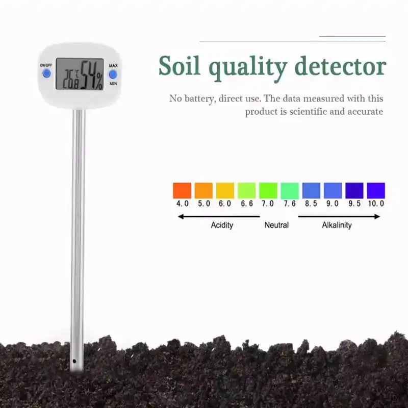 Plants Flowers Moist Testing Instrument Soil Moisture Meters Sensor Monitor Waterproof Soil Humidity Soil Thermometer Hygrometer