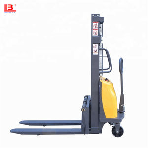 Apilador hidráulico semi eléctrico de CC de toneladas, elevador de palés, carretilla elevadora, nuevo - Product Image 4