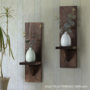 Support mural flottant en bois massif pour bougies, idéal pour les gîtes, hôtels et maisons d'hôtes ; étagère décorative murale pour la maison - Product Image 4