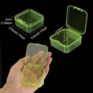 Boîte de rangement carrée transparente en plastique de 5.5cm, pour bijoux, perles, strass, accessoires de peinture au diamant - Product Image 1