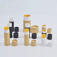 Tube en papier kraft biodégradable personnalisé avec logo pour emballage cosmétique vide de déodorant solide, baume à lèvres ou stick de parfum