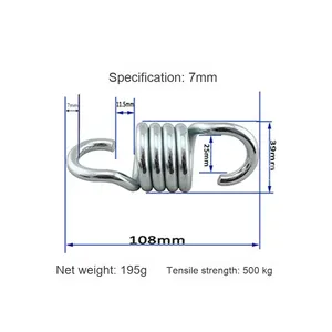 Cao Sức Mạnh Nặng Nhiệm Vụ Mạ Kẽm Cuộn Dây Thép Không Gỉ Thiết Kế Treo Ghế Phụ Kiện Hiên Đu Mở Rộng Mùa Xuân Đồ Nội Thất - Product Image 3