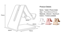 Support de téléphone en métal avec Logo personnalisé, accessoires pour smartphones, support de bureau Mobile