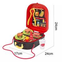 Jouet de simulation de restauration rapide pour enfants : Mini sac à main en plastique avec hamburgers et autres aliments – Ensemble de jouets de magasin de restauration rapide