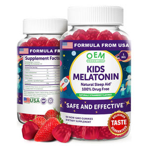 OEM 1mg Kids Melatonin Gummies Natural <b>Sleep</b> Aid Gummies Supplement Kids <b>Sleep</b> Gummy for <b>Sleep</b> Support - Product Image 1