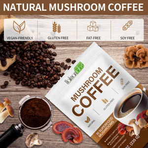 Café de hongos Reishi orgánico al por mayor de alta calidad, mezcla de hongos instantáneos, polvo de café con melena de León para enfoque energético - Product Image 4