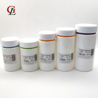 JULUNG PET bouteille cylindrique 150CC bouteille de capsule en plastique blanc, paquet de protéines de supplément bouchon étanche pour enfants pots de médicaments/tablettes