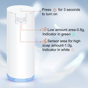 Distributeur de savon liquide numérique pour salle de bain et cuisine, distributeur automatique de savon en mousse avec capteur, 420 ml, sans contact avec écran - Product Image 2