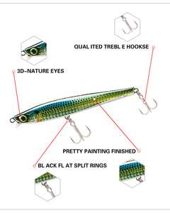 Leurres coulants pour la pêche au méné, appâts artificiels pour la pêche en eau salée, 105mm, 30g - Product Image 6