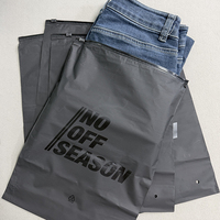 Sac à fermeture éclair translucide personnalisé en polyéthylène recyclable, noir mat dépoli, semi-transparent, pour vêtements et chaussettes, avec logo – Offre Spéciale