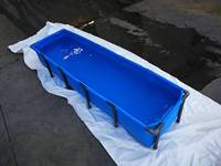 Nouveau réservoir de pisciculture en PVC à cadre en plastique de petite taille 130L pour l'aquaculture de crevettes et de tilapia à usage domestique d'entreprises chinoises