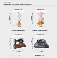 Outil de couture vintage, ornement créatif en résine, machine à coudre, décoration de maison de poupée, aménagement paysager, décoration de bureau, petit ornement de bureau