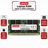 Mémoire RAM d'origine Lenovo DDR4 DDR5 pour ordinateur portable, 8 Go, 16 Go, 32 Go, 2666 MHz, 3200 MHz, 4800 MHz, 5600 MHz, SODIMM, pour mise à niveau d'ordinateur portable