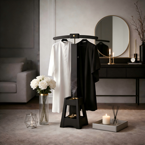 En gros Cintres en bois pour vêtements, Cintres Bukhoor arabes réglables en hauteur, Organisateur de vêtements - Product Image 4