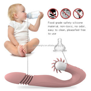 Vibrador con carga USB para mujer, consolador erótico para lamer la lengua, punto G, vibrador telescópico, Juguetes sexuales para adultos para lesbianas, venta al por mayor - Product Image 4