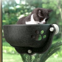 Lit pour chat en feutre avec housse amovible et ventouses puissantes, hamac suspendu pour fenêtre, design moderne, toutes saisons, écologique