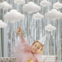 Décoration Nuage en Feutre Suspendue pour Chambre d'Enfant, Ornement Créatif et Adorable, Design Cartoon, Breloque de Sac Mignonne