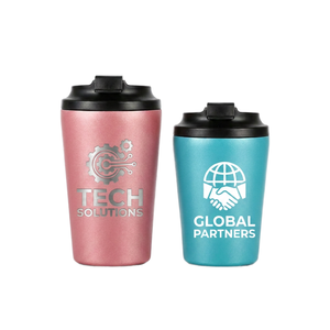 Tasse à café portable en acier inoxydable de 8 oz, 12 oz, 16 oz, avec couvercle sans BPA pour les voyages - Product Image 1