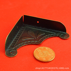 Antique Style Iron <b>Corner</b> <b>Protector</b> 74mm x 56mm x 13mm For Wooden Box Strong Edge Banding - Product Image 3