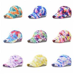 Casquette de sport personnalisée avec logo pour filles, nouvelle casquette de baseball tie-dye multicolore à motif léopard, élégante pour l'extérieur et les occasions formelles - Product Image 3