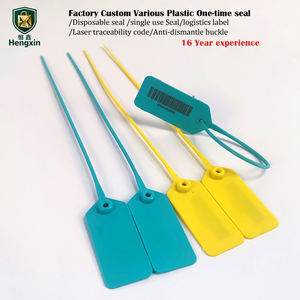 Étiquettes de sécurité jetables personnalisées pour vêtements, sceaux en plastique anti-effraction, étiquettes de sécurité en plastique pour chaussures, bagages de compagnie aérienne - Product Image 5