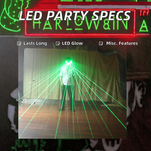 نظارات ليزر حمراء LED نظارات تكنولوجيا المستقبل لضوء دي جي يظهر الموضة البلاستيك تأثيري المستجدات الحزب للحفلات - Product Image 3