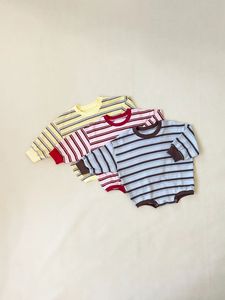 Body per Neonati OEM 100% Cotone a Maniche Lunghe, Oversize con Righe Rosa/Rosse, Morbido Abbigliamento per Bambini - Product Image 3