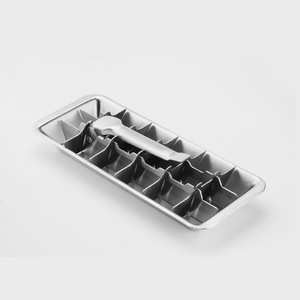 Bac à glaçons DIY de haute qualité à 18 compartiments en acier inoxydable 304 avec levier de dépose et poignée amovible - Product Image 4