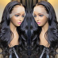 Perruque en cheveux humains lisses naturels en gros, perruque frontale en dentelle HD 13x4 avec nœuds blanchis, perruque brésilienne en cheveux humains pour femmes noires