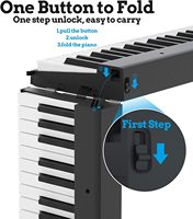 Clavier électronique en gros, piano électrique portable, 88 touches, piano électronique à enroulement manuel