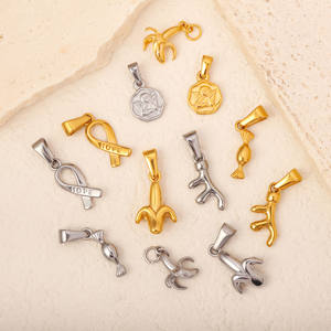 Pendentif ange en acier inoxydable Olivia, breloque pour <span class=keywords><strong>sac</strong></span>, plaqué or 18 carats, étanche, corail <span class=keywords><strong>banane</strong></span>, breloque pour <span class=keywords><strong>homme</strong></span> et femme pour la fabrication de bijoux - Product Image 1