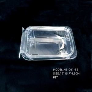 8 12 16 20 24 32 35 48 64oz Làm xáo trộn rõ ràng bản lề vỏ sò hộp đựng thức ăn nhựa rPet/Pet tấm & bát trái cây lưu trữ thực phẩm - Product Image 1