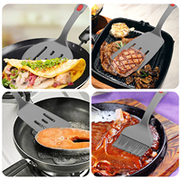Ustensiles de cuisine antiadhésifs Turner Fente Flipper Ustensiles de cuisine Sans Bpa Silicone Cuisine Spatule Ensemble pour Oeuf Poisson Pancake