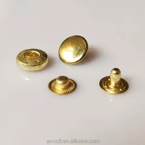 Press Snap Button For Clothing Color Metal Covered Brass Round Sustainable Logo Custom Metal Factory Customized Flatback