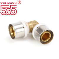 Raccords coudés en laiton plaqué de haute qualité pour systèmes multicouches PEX-AL-PEX, haute pression, vente en gros