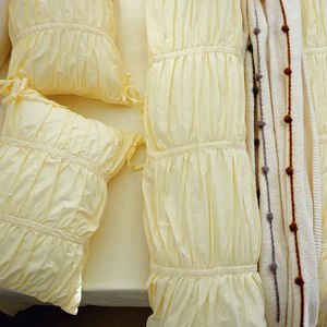 New Style Bedding Set 100% Cotton Princess Ruched <strong>Duvet</strong> <strong>Cover</strong> - Product Image 4