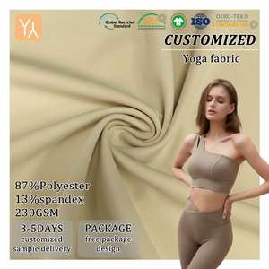 بيع مباشر من المصنع، قماش مرن وقابل للتنفس 87% تيترولين 13% سباندكس بعرض 175 سم، قماش بوليستر 100% لبطانة قمصان البولو للفتيات - Product Image 1