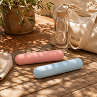 Haltères en silicone BOGA 1,5 kg anti-roulement, ergonomiques, pour femmes, entraînement de force et tonification