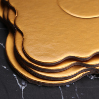 Vente en gros de planche à gâteau carrée ronde de 4/6/8/10/12 pouces planche à tambour pour gâteaux en feuille d'or 2mm tapis de base de cuisson en mousse résistant à la graisse pour desserts