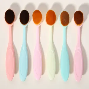 Lameila Toothbrush type flat makeup brushes cosmetic air wet dry BB Loose powder pink foundation brush B0528