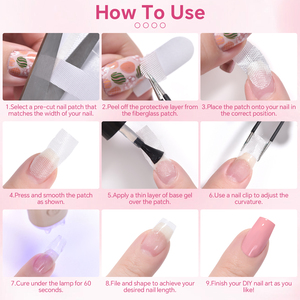 Autocollants pré-découpés en fibre de verre en forme de doigt pour ongles, patchs adhésifs ultra-fins pour renforcer et réparer la manucure - Product Image 6