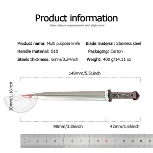 Cuchillo Táctico de Supervivencia para Exteriores United Divine Sword, Personalizable, de Acero Inoxidable de Alta Calidad, Hoja Fija, Mango G10 - Product Image 6