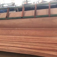 Feuille décorative de visage en bois du Gabon naturel de placage d'Okoume pour des meubles et des projets de conception de mur